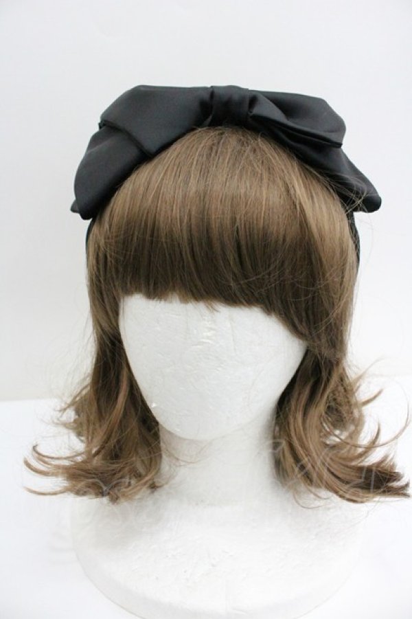 画像2: Secret Honey / リボンカチューシャ  黒 I-26-01-27-012-CA-AC-SA-ZI (2)