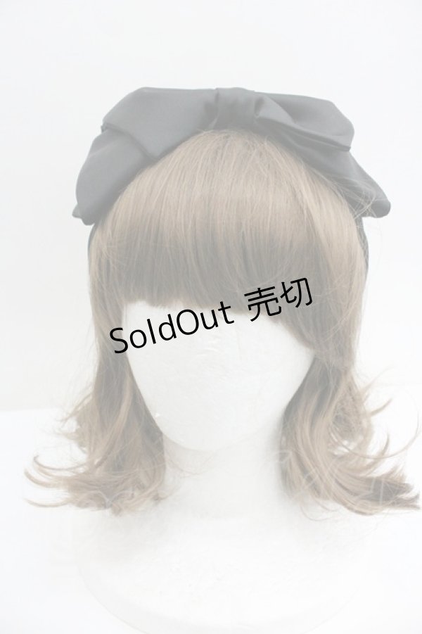 画像2: Secret Honey / リボンカチューシャ  黒 I-26-01-27-012-CA-AC-SA-ZT618-F001 (2)