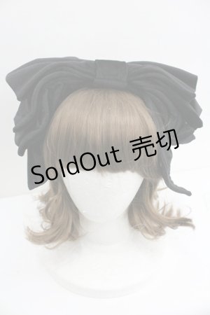 画像: Hoshibako Works / お人形風ラッピングリボンカチューシャ  黒 I-26-01-27-014-LO-AC-SA-ZI