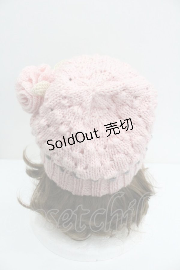 画像3: MILK / モチーフ付きニット帽  ピンク I-26-01-27-015-ML-ZA-SA-ZI (3)