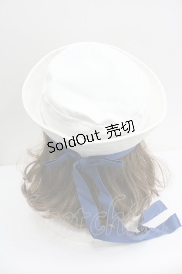 画像3: PINK HOUSE / 配色セーラーハット  シロ×ブルー I-26-01-27-016-LO-AC-SA-ZI (3)