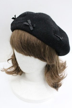 画像: m petit by misako / サンリオキャラクターズコラボ クロミ ベレー  中黒 I-26-01-27-017-LO-AC-SA-ZI