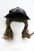画像2: evelyn / リボンストーンキャップ  黒Ｘシルバー I-26-01-27-019-LO-AC-SA-ZI (2)