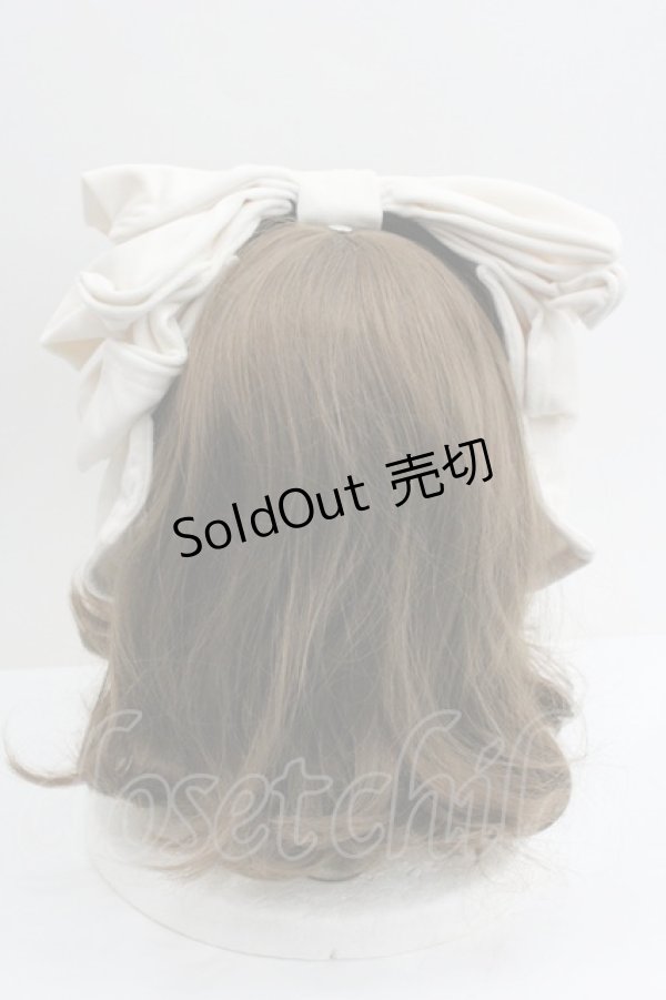 画像2: Hoshibako Works / お人形風ラッピングリボンカチューシャ  アイボリー I-26-01-27-003-LO-AC-SA-ZI (2)