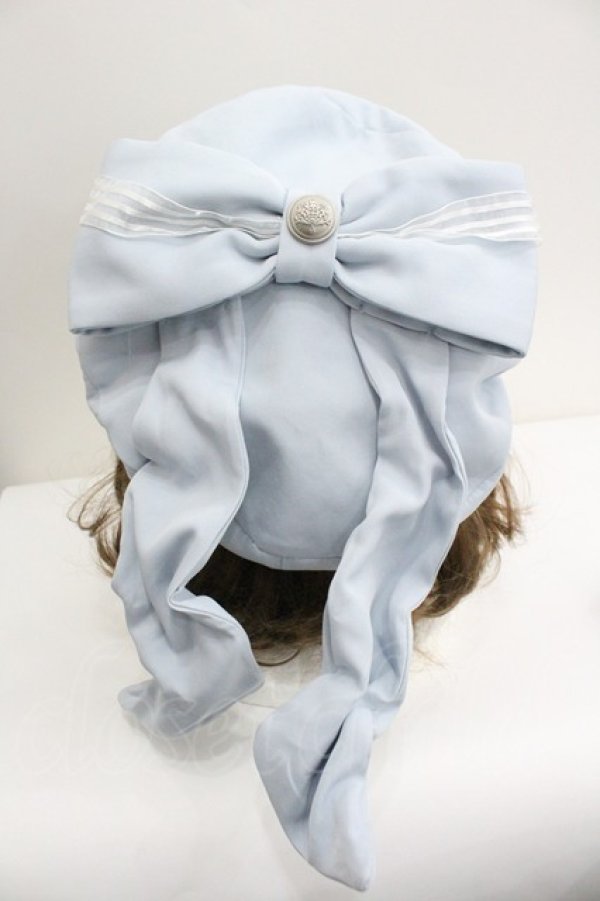 画像3: To Alice / マリンアイドルビッグリボンベレー帽  サックス I-26-01-27-024-LO-AC-SA-ZI (3)