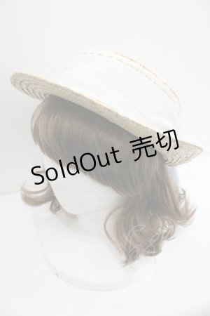 画像: Amavel / パールリボンカンカン帽  サックス I-26-01-27-026-CA-AC-SA-ZI