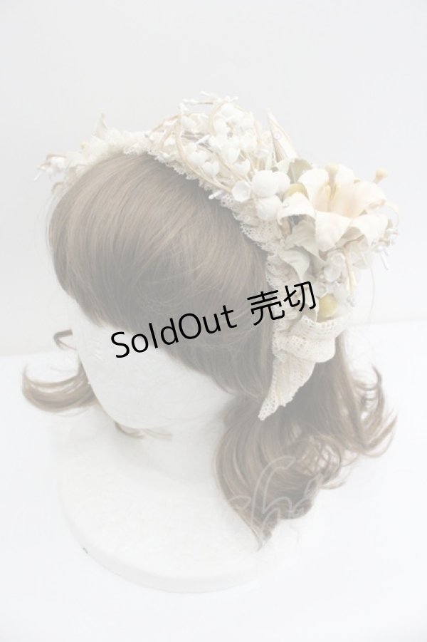 画像1: Hoshibako Works / 白昼夢の花影カチューシャ TypeA  アイボリー I-26-01-27-027-LO-AC-SA-ZI (1)