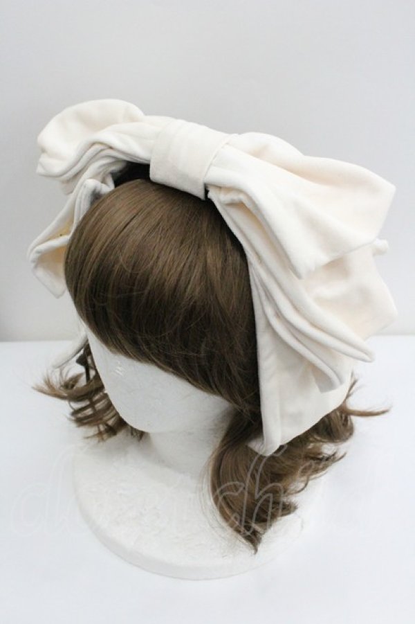 画像3: Hoshibako Works / お人形風ラッピングリボンカチューシャ  アイボリー I-26-01-27-003-LO-AC-SA-ZI (3)