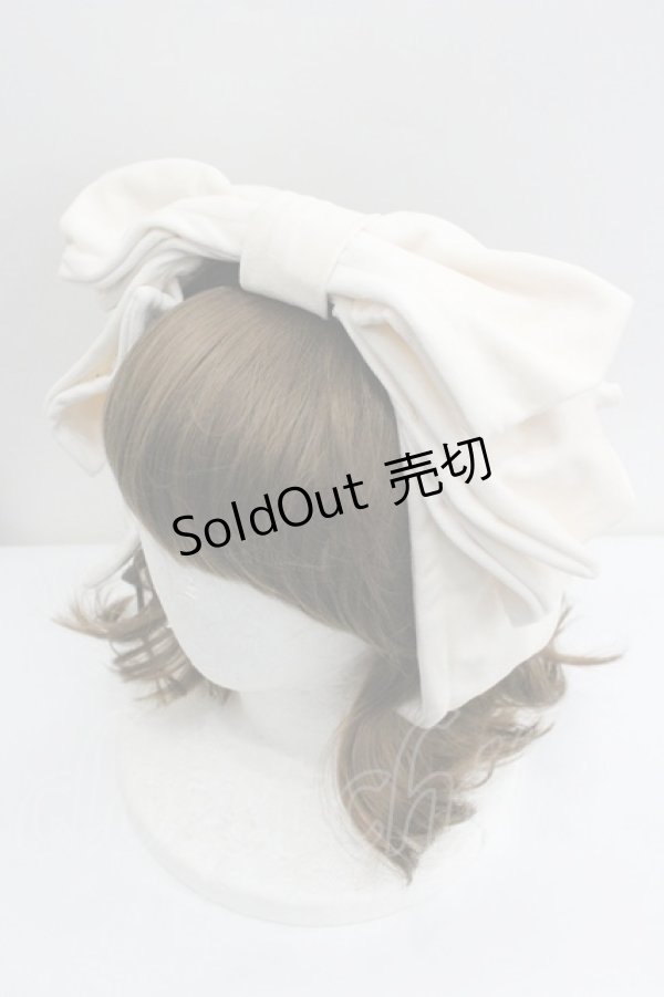 画像3: Hoshibako Works / お人形風ラッピングリボンカチューシャ  アイボリー I-26-01-27-003-LO-AC-SA-ZI (3)