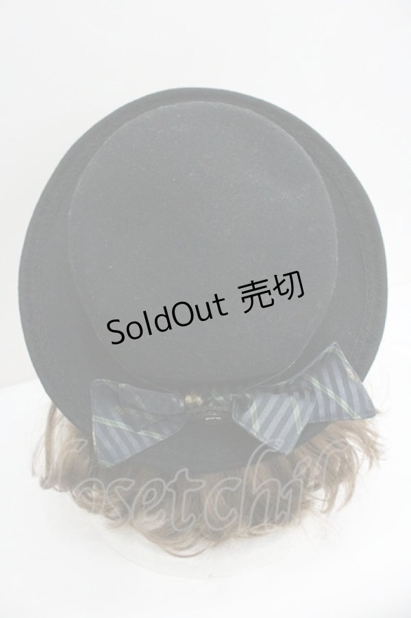 画像3: ALICE and the PIRATES / The Wizarding platform〜蒸気機関と霧の街の幻〜柄カンカン帽  黒 I-26-01-27-029-PA-AC-SA-ZTK033 (3)