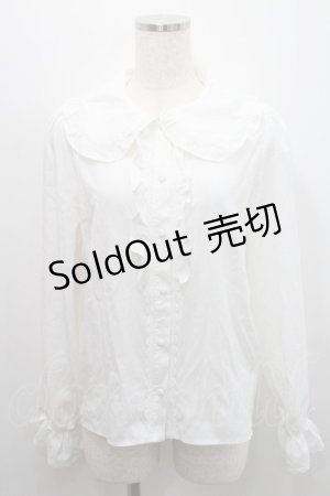 画像: m petit by misako / AM マルエリフリルブラウス M 白 I-26-01-29-001-LO-BL-SA-ZI