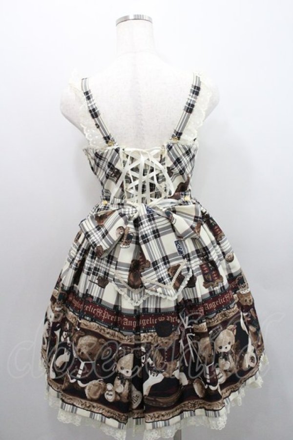 画像2: Angelic Pretty / British Bearジャンパースカート  アイボリー I-26-01-29-029-AP-OP-SA-ZI (2)