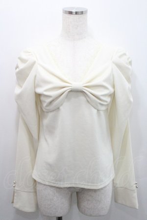 画像: axes femme / 2WAYリボントップス  アイボリー I-26-01-29-004-AX-TO-SA-ZI