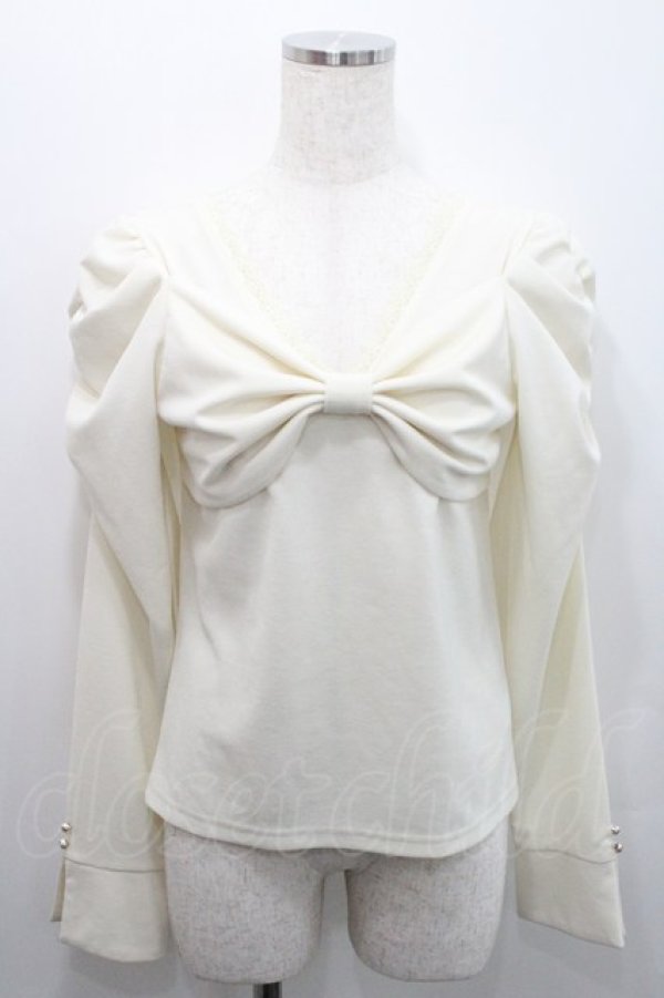 画像1: axes femme / 2WAYリボントップス  アイボリー I-26-01-29-004-AX-TO-SA-ZI (1)