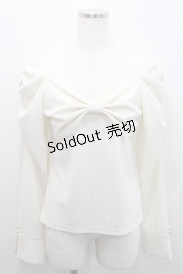 画像1: axes femme / 2WAYリボントップス  アイボリー I-26-01-29-004-AX-TO-SA-ZI (1)