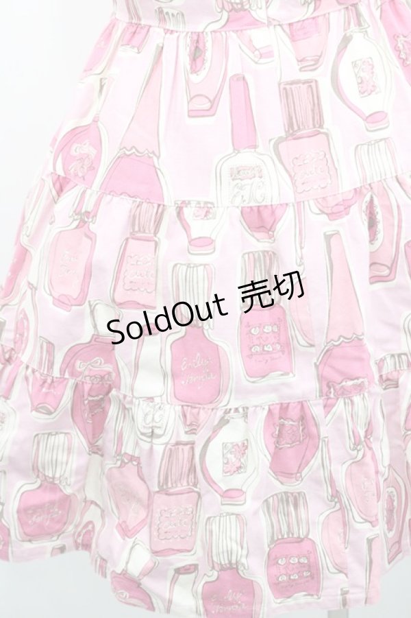 画像3: Emily Temple cute / ネイルポリッシュ柄ジャンパースカート  ピンク I-26-01-29-033-0-OP-TE-ZI (3)