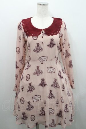 画像: an another angelus / シャンデリアプリントワンピース F ピンク I-26-01-29-037-CA-OP-TE-ZI