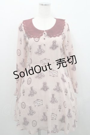 画像: an another angelus / シャンデリアプリントワンピース F ピンク I-26-01-29-037-CA-OP-TE-ZI