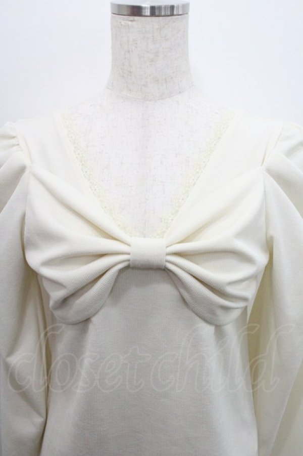 画像3: axes femme / 2WAYリボントップス  アイボリー I-26-01-29-004-AX-TO-SA-ZI (3)