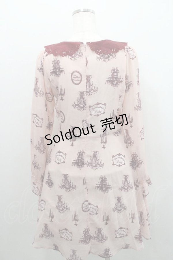 画像2: an another angelus / シャンデリアプリントワンピース F ピンク I-26-01-29-037-CA-OP-TE-ZI (2)