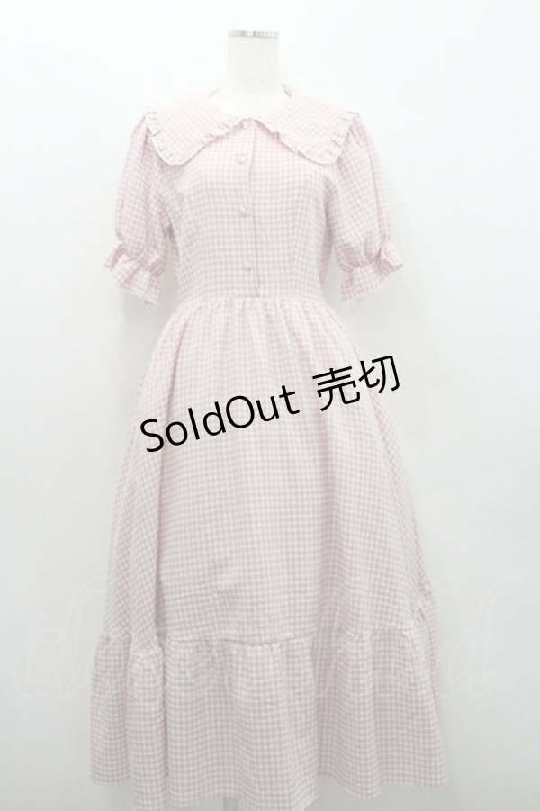 画像1: m petit by misako / ギンガムチェックワンピース M ピンクチェック I-26-01-29-042-LO-OP-SA-ZI (1)
