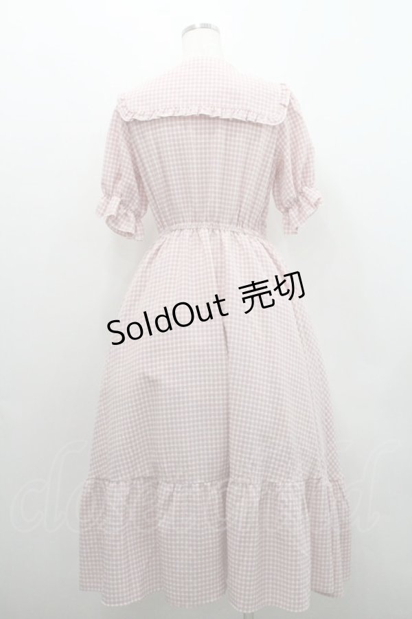 画像2: m petit by misako / ギンガムチェックワンピース M ピンクチェック I-26-01-29-042-LO-OP-SA-ZI (2)