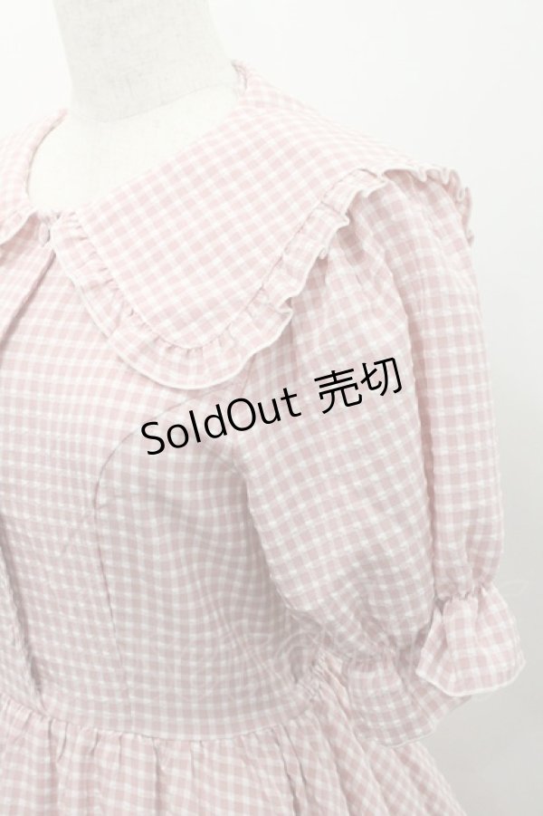 画像3: m petit by misako / ギンガムチェックワンピース M ピンクチェック I-26-01-29-042-LO-OP-SA-ZI (3)