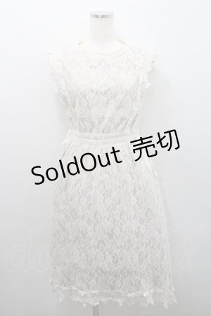 画像: axes femme POETIQUE / レースノースリーブワンピース  アイボリー I-26-01-29-043-AX-OP-SA-ZI