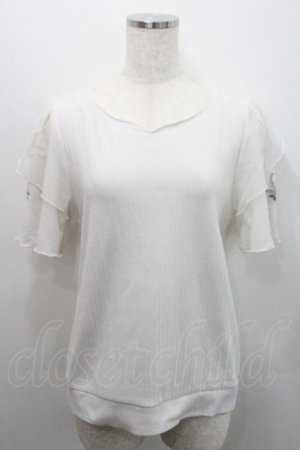 画像: axes femme / チュール×ブーケ刺繍プルオーバー  アイボリー I-26-01-29-005-AX-TO-SA-ZI