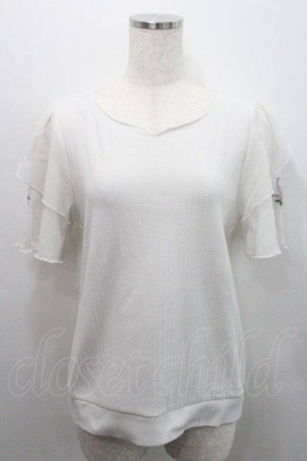 画像1: axes femme / チュール×ブーケ刺繍プルオーバー  アイボリー I-26-01-29-005-AX-TO-SA-ZI (1)