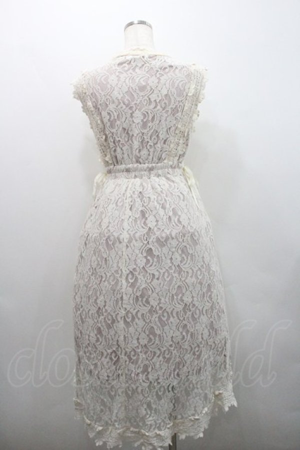 画像2: axes femme POETIQUE / レースノースリーブワンピース  アイボリー I-26-01-29-043-AX-OP-SA-ZI (2)