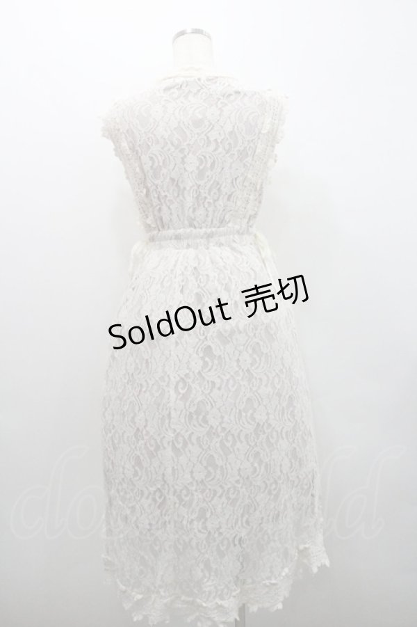 画像2: axes femme POETIQUE / レースノースリーブワンピース  アイボリー I-26-01-29-043-AX-OP-SA-ZI (2)