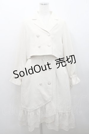 画像: axes femme / トレンチデザインワンピース  アイボリー I-26-01-29-047-AX-OP-SA-ZI