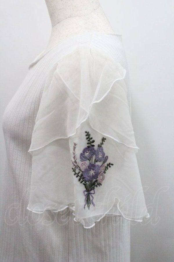 画像3: axes femme / チュール×ブーケ刺繍プルオーバー  アイボリー I-26-01-29-005-AX-TO-SA-ZI (3)