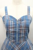 画像3: axes femme / センタージップチェックジャンスカ  青チェック I-26-01-29-049-AX-OP-SA-ZI (3)