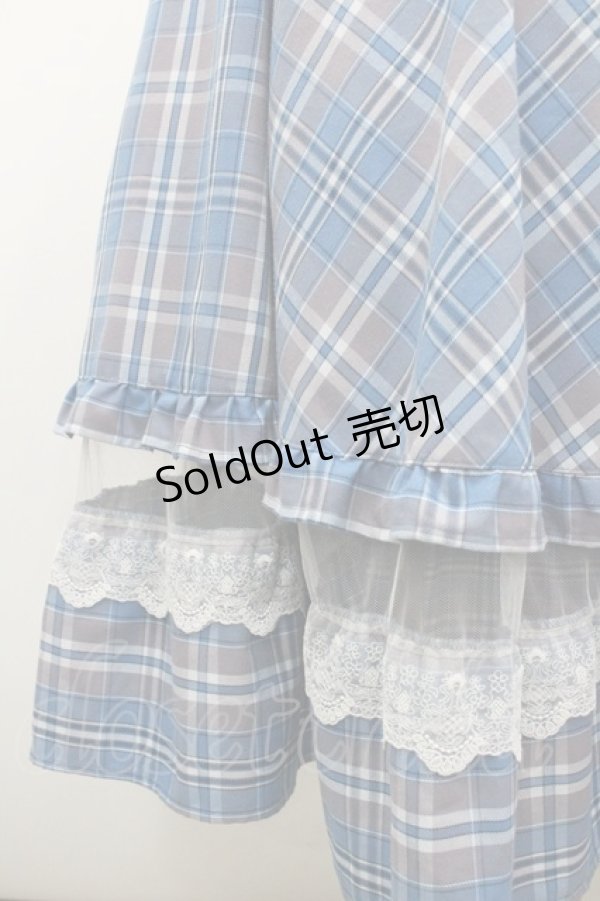 画像4: axes femme / センタージップチェックジャンスカ  青チェック I-26-01-29-049-AX-OP-SA-ZI (4)