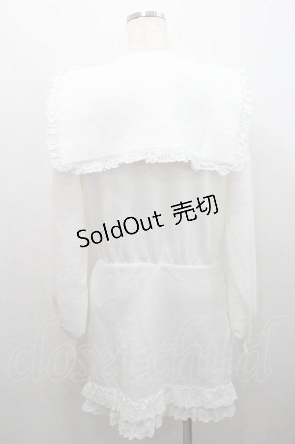 画像2: Ank Rouge / セーラータイトカットワンピース  白 I-26-01-29-050-CA-OP-SA-ZI (2)