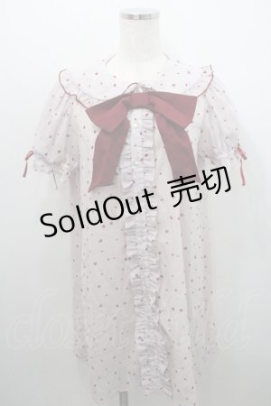 画像: Ank Rouge / ハート総柄シフォンワンピース  ピンクＸ赤 I-26-01-29-051-CA-OP-SA-ZI