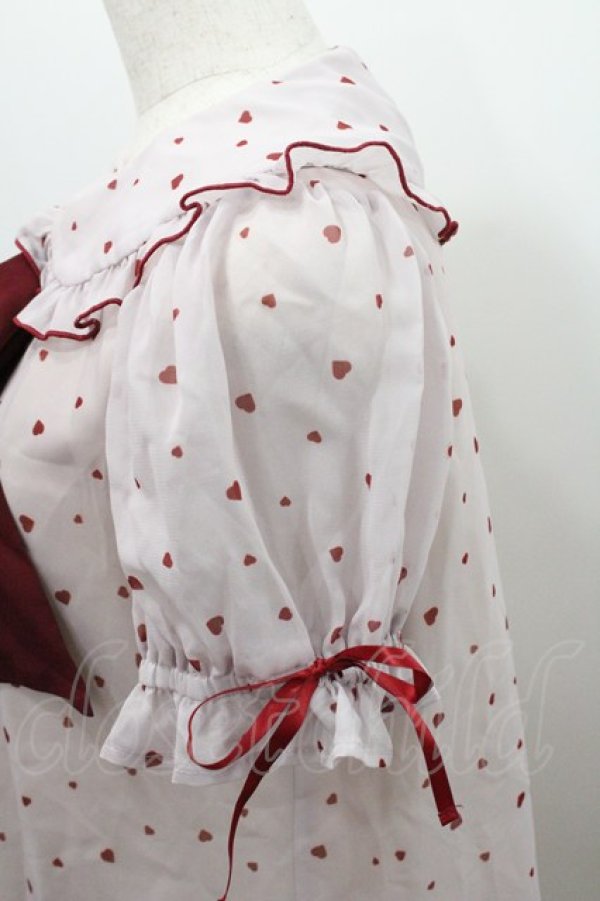画像4: Ank Rouge / ハート総柄シフォンワンピース  ピンクＸ赤 I-26-01-29-051-CA-OP-SA-ZI (4)