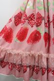画像4: Bacio Bouquet / Sweet Strawberryハイウエストジャンパースカート  ピンクＸ赤 I-26-01-29-053-0-OP-SA-ZI (4)