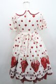 画像2: To Alice / Strawberry Partyワンピース S アイボリーＸ赤 I-26-01-29-054-LO-OP-SA-ZI (2)
