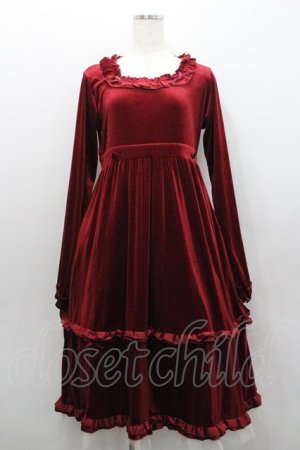 画像: Virally / hsベロア2WAYワンピース S ボルドー I-26-01-29-055-EL-OP-SA-ZI