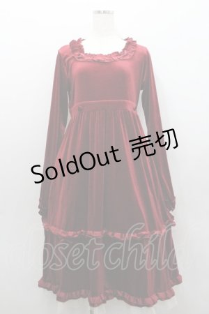 画像: Virally / hsベロア2WAYワンピース S ボルドー I-26-01-29-055-EL-OP-SA-ZI
