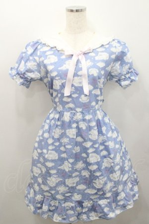 画像: Nile Perch / アニマル雲柄半袖ワンピース  パープルＸ白 I-26-01-29-056-LO-OP-SA-ZI