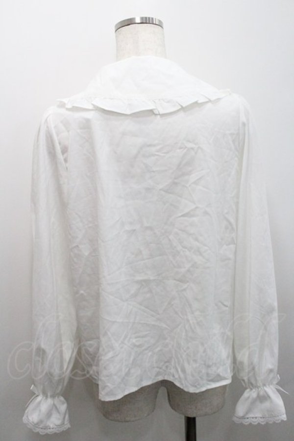 画像2: m petit by misako / AM マルエリフリルブラウス M 白 I-26-01-29-001-LO-BL-SA-ZI (2)