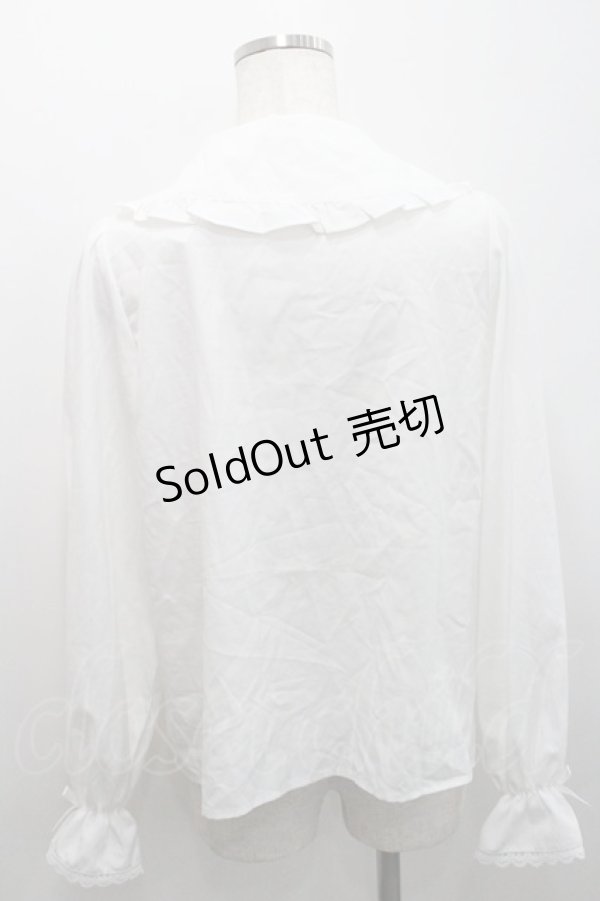 画像2: m petit by misako / AM マルエリフリルブラウス M 白 I-26-01-29-001-LO-BL-SA-ZI (2)