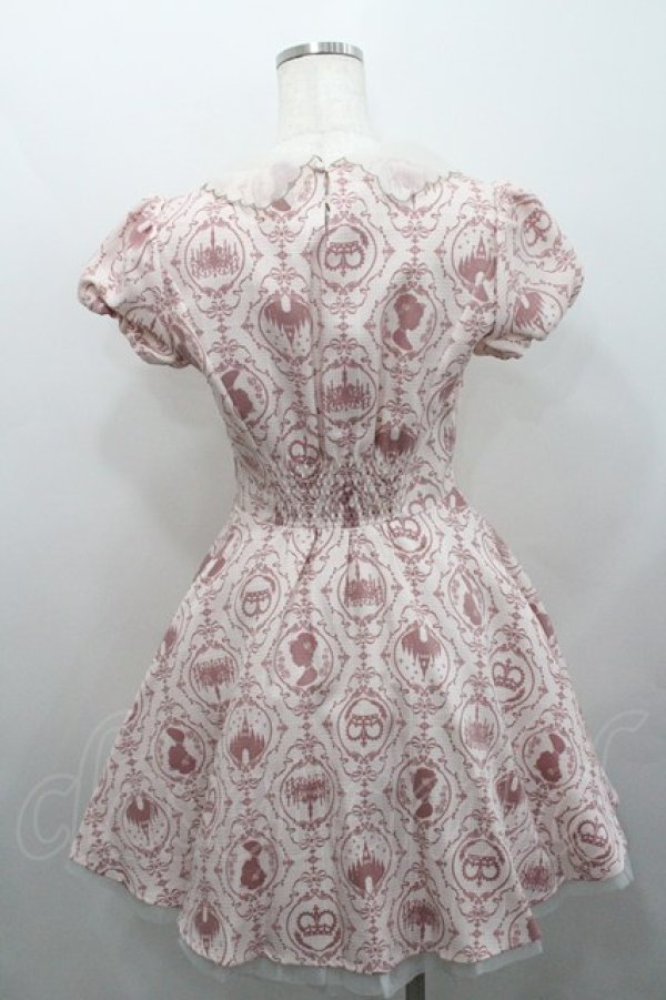 画像2: Secret Honey / プリンセス柄ワンピース 2 ピンク I-26-01-29-057-CA-OP-TE-ZI (2)