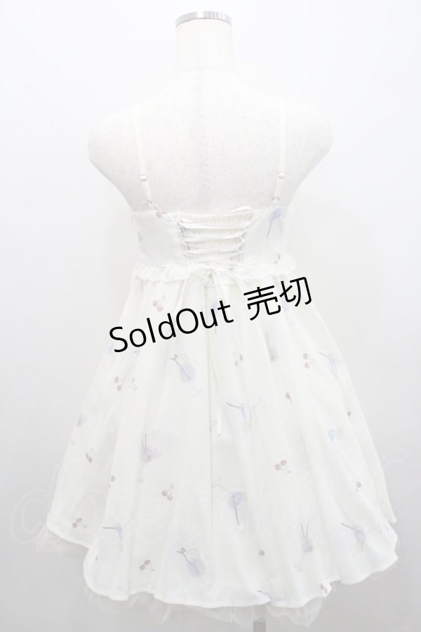 画像2: Secret Honey / カクテル柄キャミワンピース 2 アイボリー I-26-01-29-060-CA-OP-TE-ZI (2)