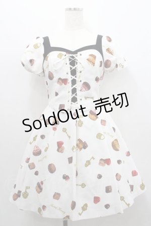 画像: Secret Honey / スイーツ柄ビスチェワンピース 2 オフ I-26-01-29-064-CA-OP-TE-ZI