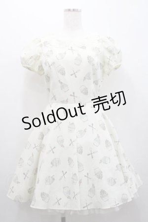 画像: Secret Honey / カップケーキ&カトラリーワンピース 2 アイボリー I-26-01-29-065-CA-OP-TE-ZI